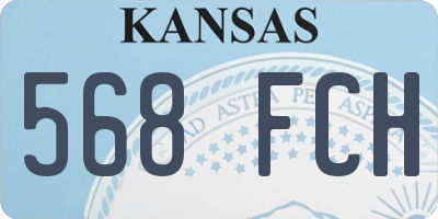KS license plate 568FCH