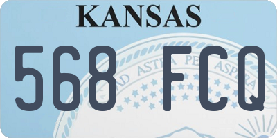 KS license plate 568FCQ