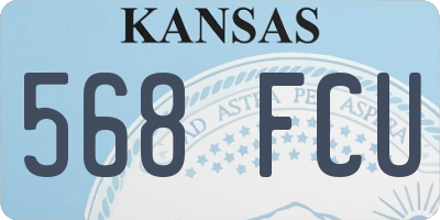 KS license plate 568FCU