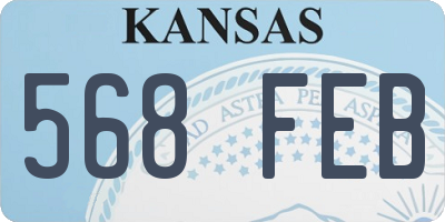 KS license plate 568FEB