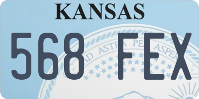 KS license plate 568FEX