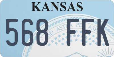 KS license plate 568FFK