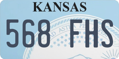 KS license plate 568FHS