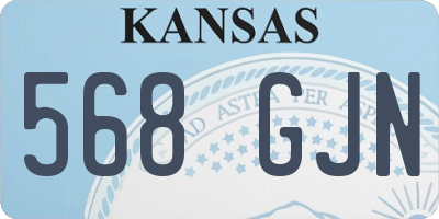 KS license plate 568GJN