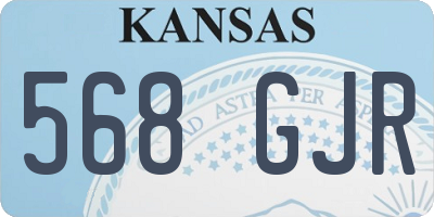 KS license plate 568GJR