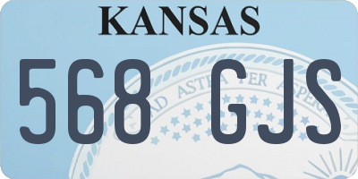 KS license plate 568GJS