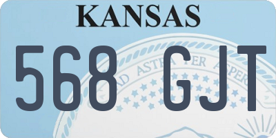 KS license plate 568GJT