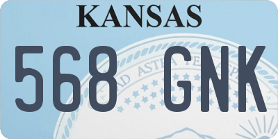 KS license plate 568GNK