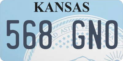 KS license plate 568GNO