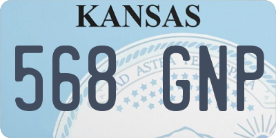 KS license plate 568GNP