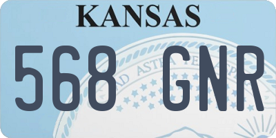 KS license plate 568GNR