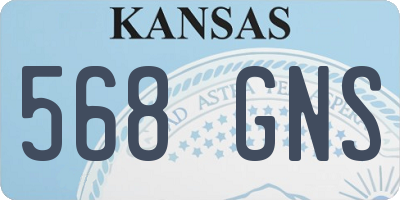 KS license plate 568GNS