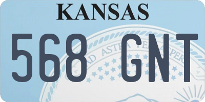KS license plate 568GNT
