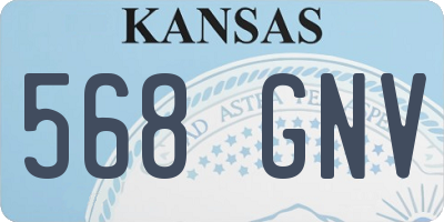 KS license plate 568GNV