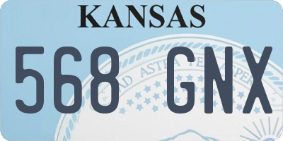 KS license plate 568GNX