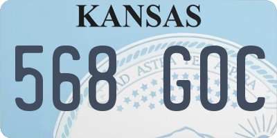 KS license plate 568GOC