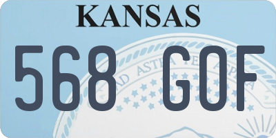 KS license plate 568GOF