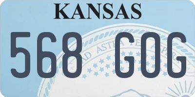 KS license plate 568GOG