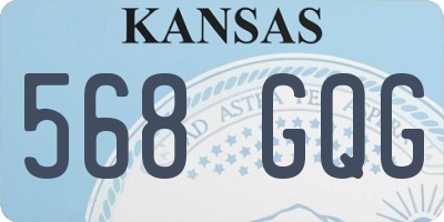 KS license plate 568GQG