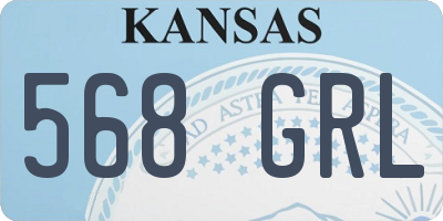 KS license plate 568GRL