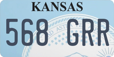 KS license plate 568GRR