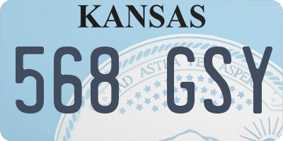 KS license plate 568GSY
