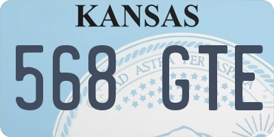 KS license plate 568GTE