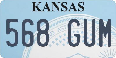 KS license plate 568GUM