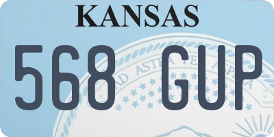 KS license plate 568GUP