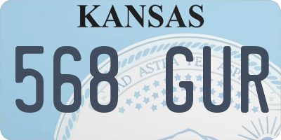 KS license plate 568GUR