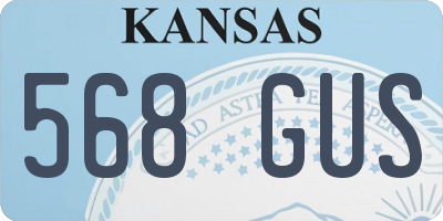 KS license plate 568GUS