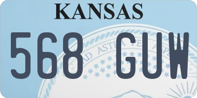 KS license plate 568GUW