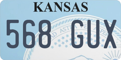 KS license plate 568GUX