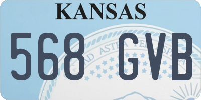KS license plate 568GVB