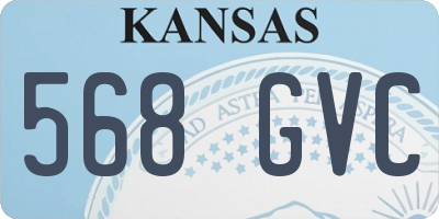 KS license plate 568GVC