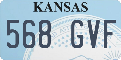 KS license plate 568GVF