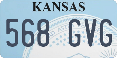 KS license plate 568GVG