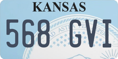KS license plate 568GVI