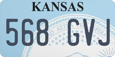 KS license plate 568GVJ