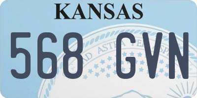 KS license plate 568GVN