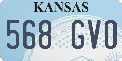 KS license plate 568GVO
