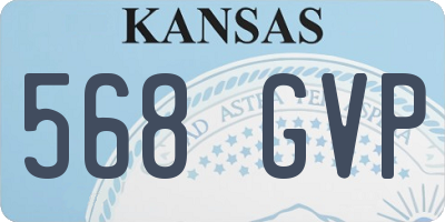 KS license plate 568GVP