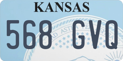 KS license plate 568GVQ