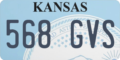 KS license plate 568GVS