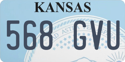 KS license plate 568GVU
