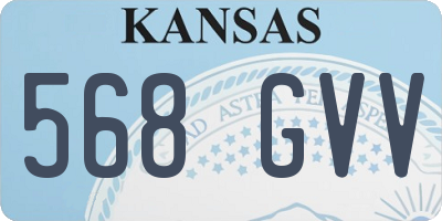KS license plate 568GVV
