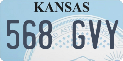 KS license plate 568GVY
