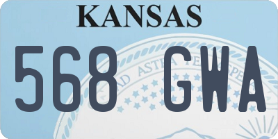 KS license plate 568GWA