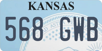 KS license plate 568GWB