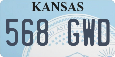 KS license plate 568GWD
